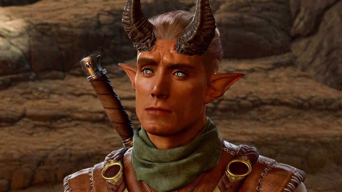 Dammon-in-BG3-looking-at-the-player-character-during-a-dialogue-cutscene